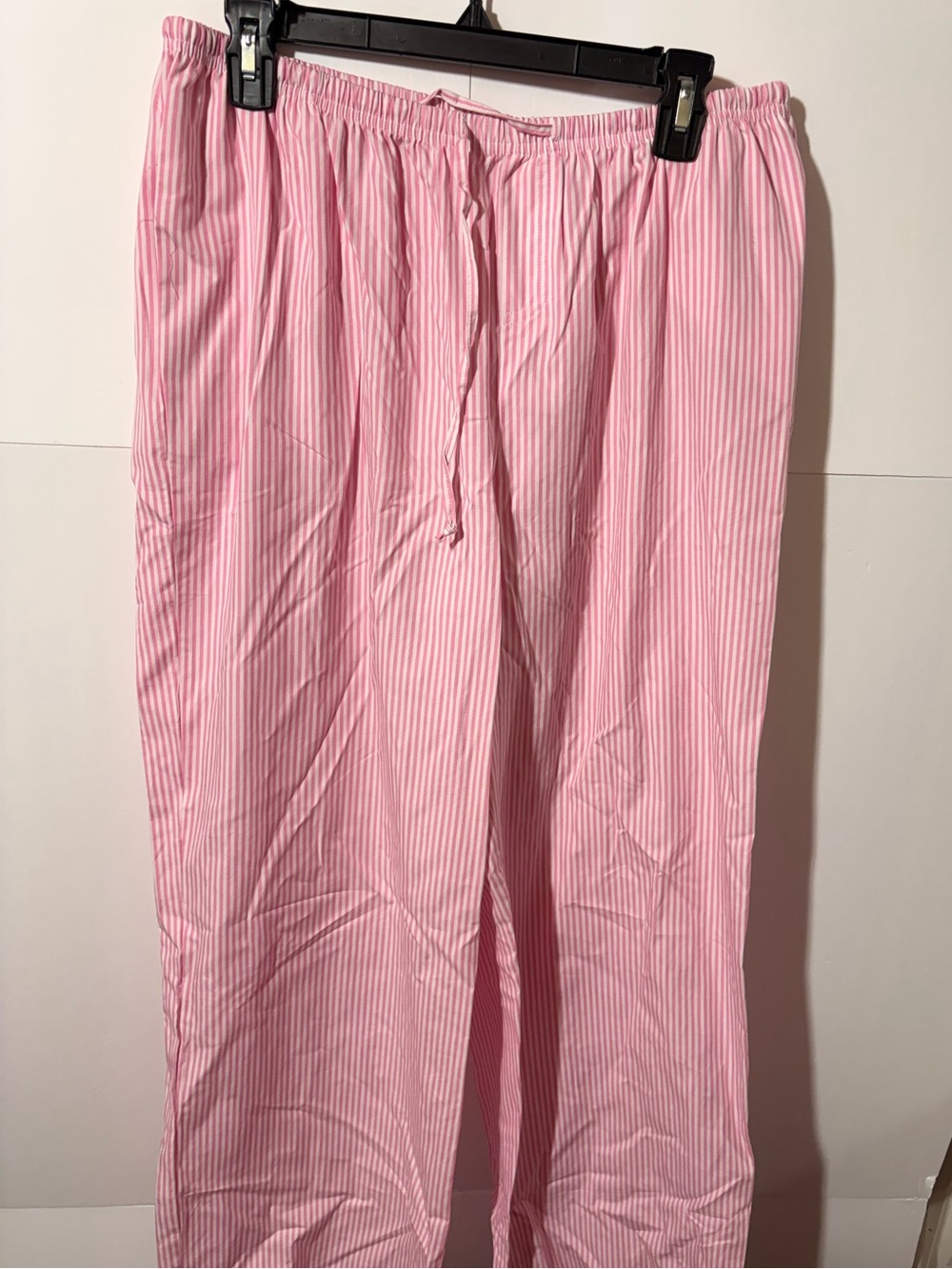 Pink Striped Women's Drawstring Pajama Pants- Large Vinyl Threads